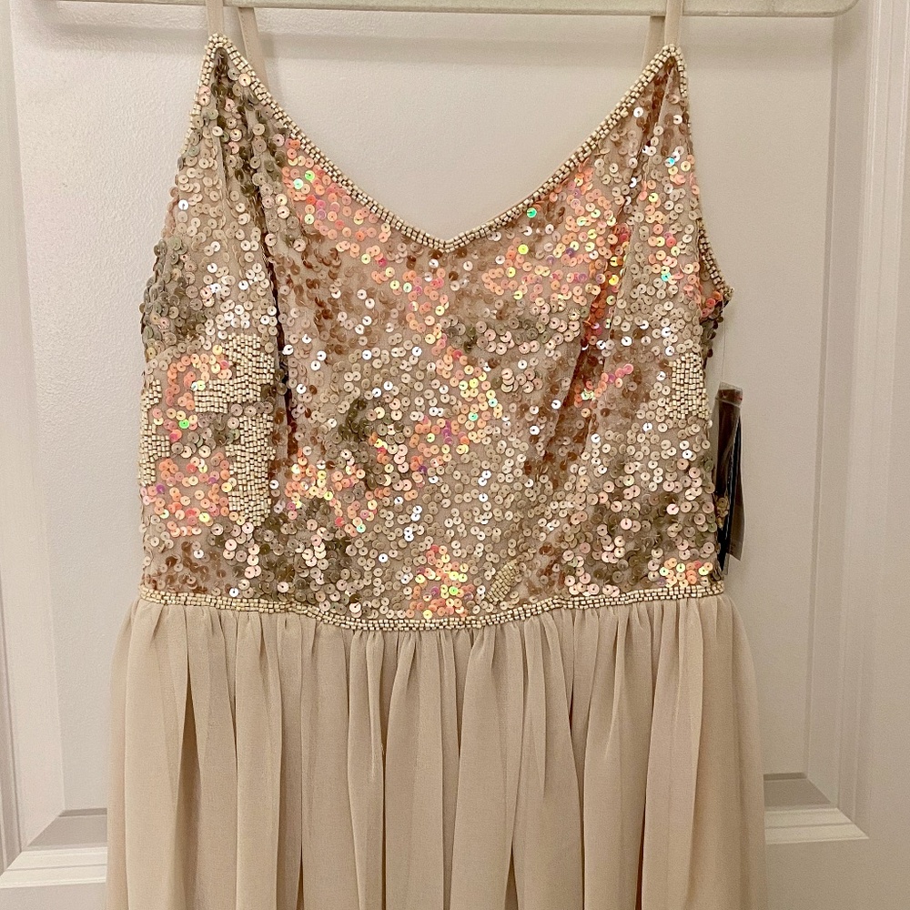AQUA Sequin Bodice Cocktail Dress NWT